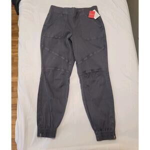Spanx Pants XL Black Stretch Twill Cargo Joggers Tummy Control Utility NWT